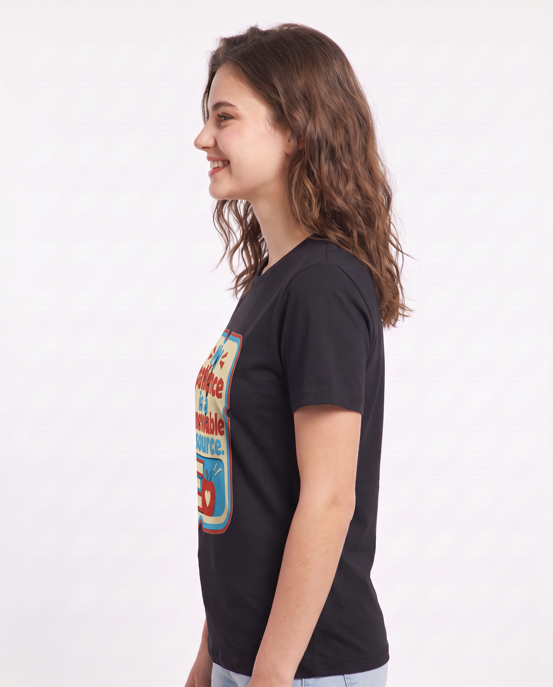 Teacher Gift Women's Black T-Shirt - My patience is a renewable product image 2