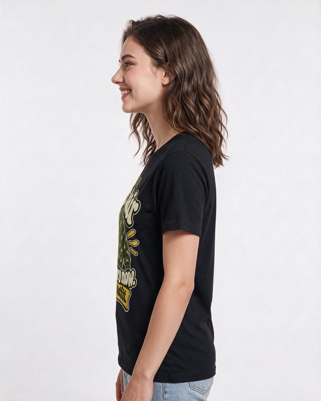 Cat Lover Black T-Shirt for Women – Everyday Expression Graphic Tee product image 2