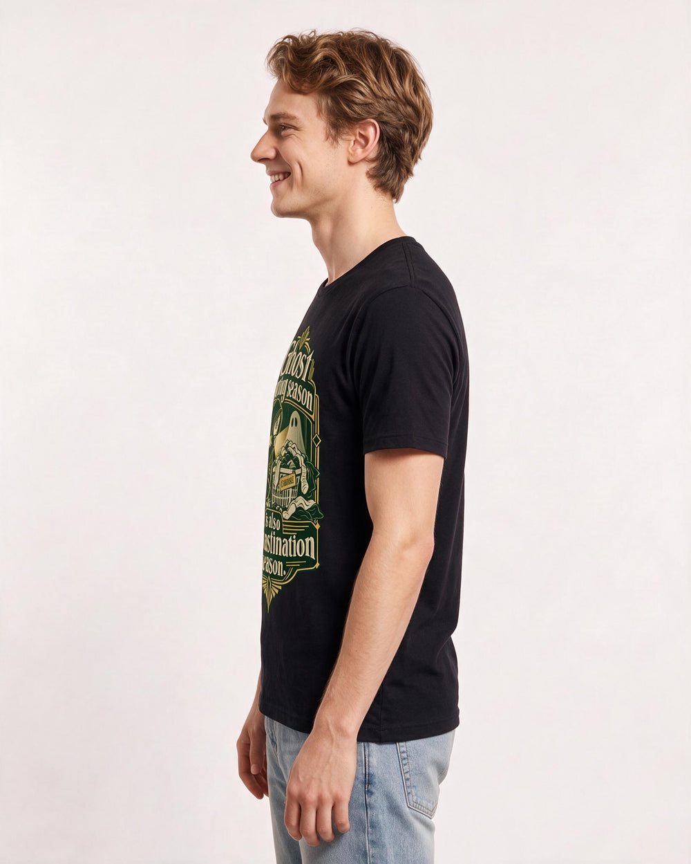 Halloween Black T-Shirt for Men – Halloween Theme Graphic Tee product image 2