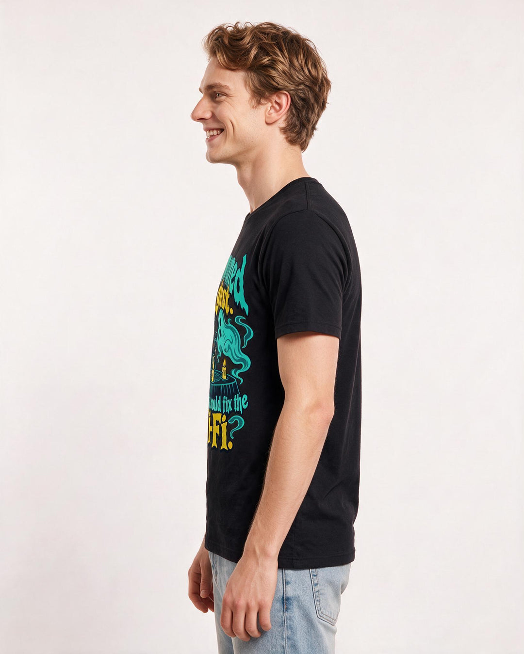 Halloween Black T-Shirt for Men – Halloween Theme Graphic Tee product image 2