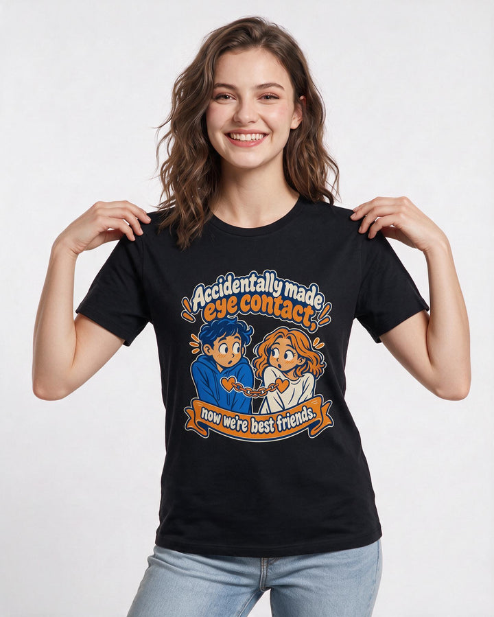 Meme Black T-Shirt for Women – Everyday Expression Graphic Tee product image 1