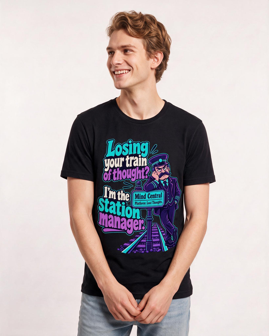 Meme Black T-Shirt for Men – Everyday Expression Graphic Tee product image 1