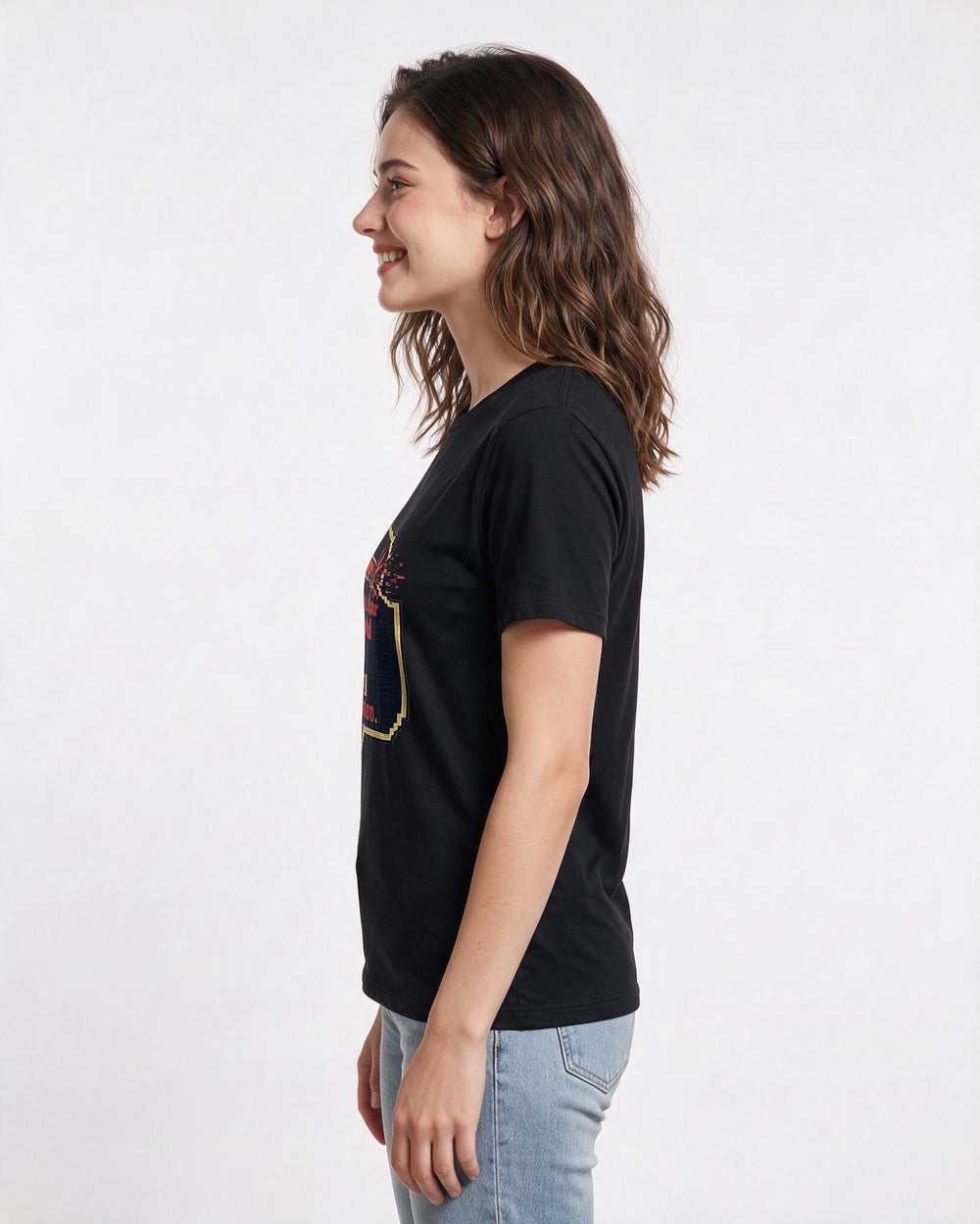 Gaming Women's Black T-Shirt – My charisma bar just glitched during a mandatory conversation product image 2