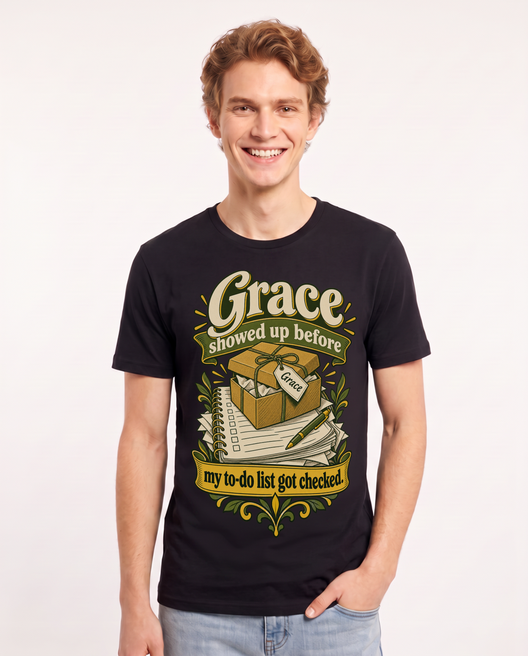 Christian Faith Black T-Shirt for Men – Everyday Expression Graphic Tee product image 3