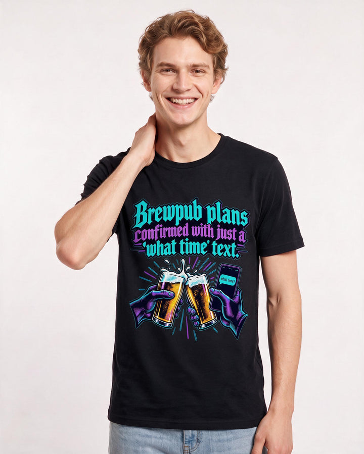 Beer Black T-Shirt for Men – Everyday Expression Graphic Tee product image 1
