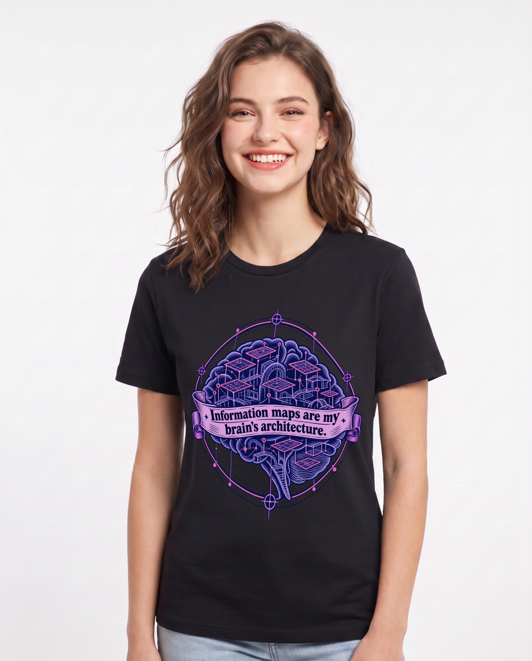 Neurodiversity Black T-Shirt for Women – Everyday Expression Graphic Tee product image 3