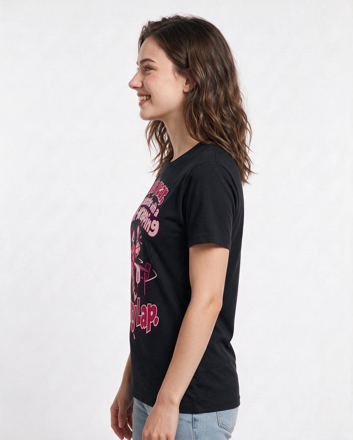 Christmas Black T-Shirt for Women – Holiday Theme Graphic Tee product image 2