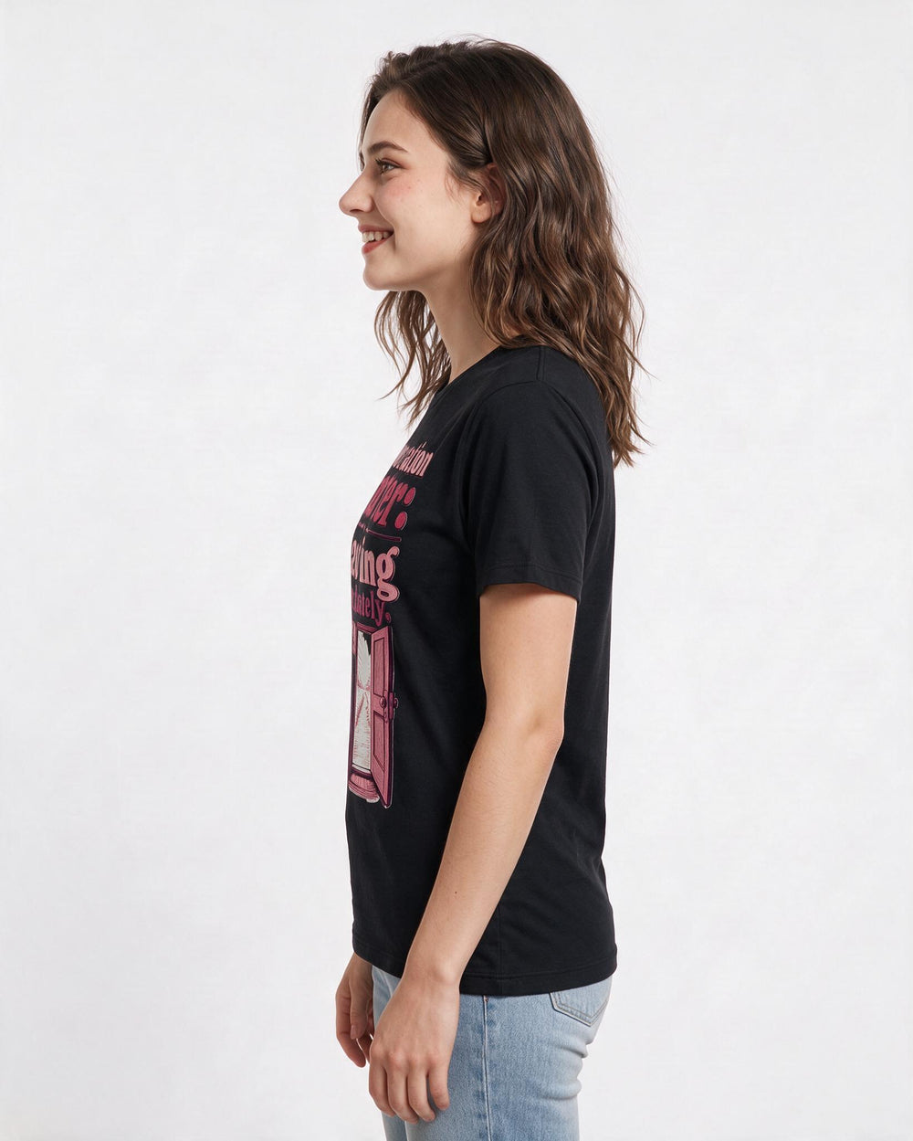 Meme Black T-Shirt for Women – Everyday Expression Graphic Tee product image 2