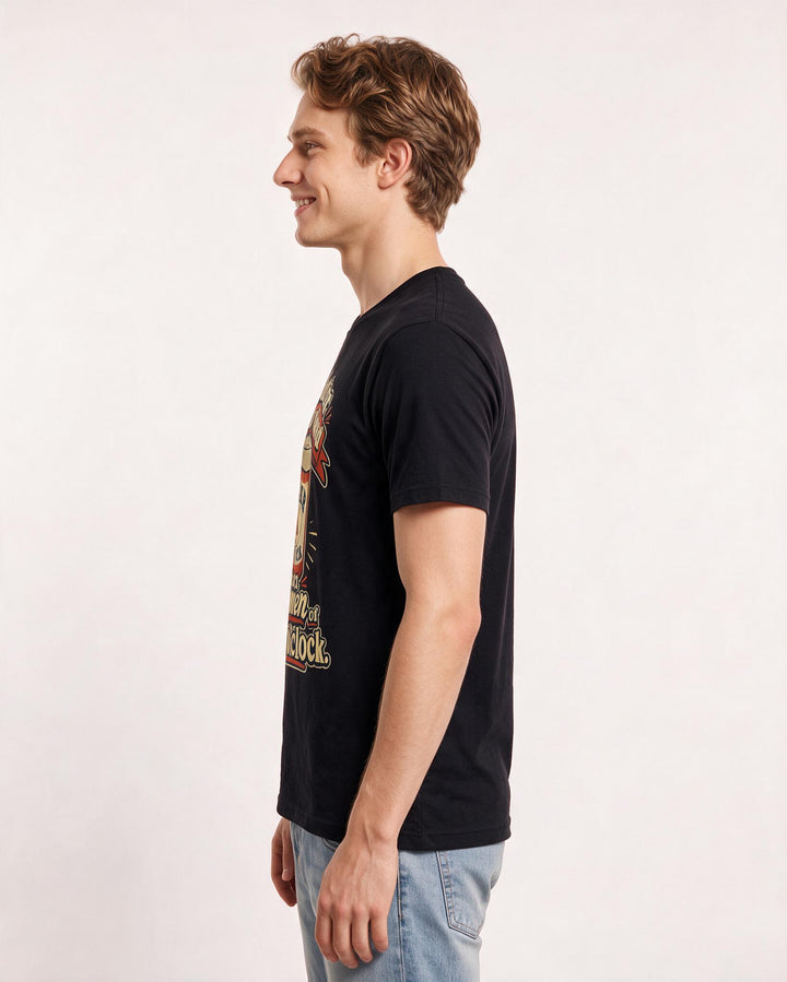 Funny Beer Men's Black T-Shirt – My doctor prescribed a strict regimen of product image 2