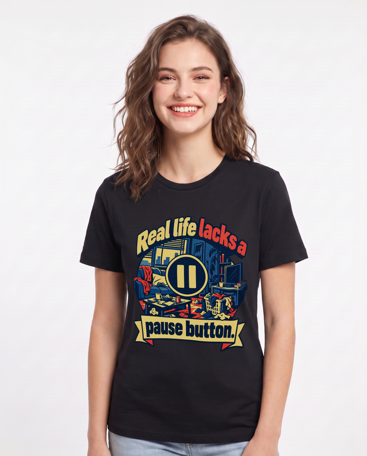 Gaming Black T-Shirt for Women – Game Night Graphic Tee product image 3