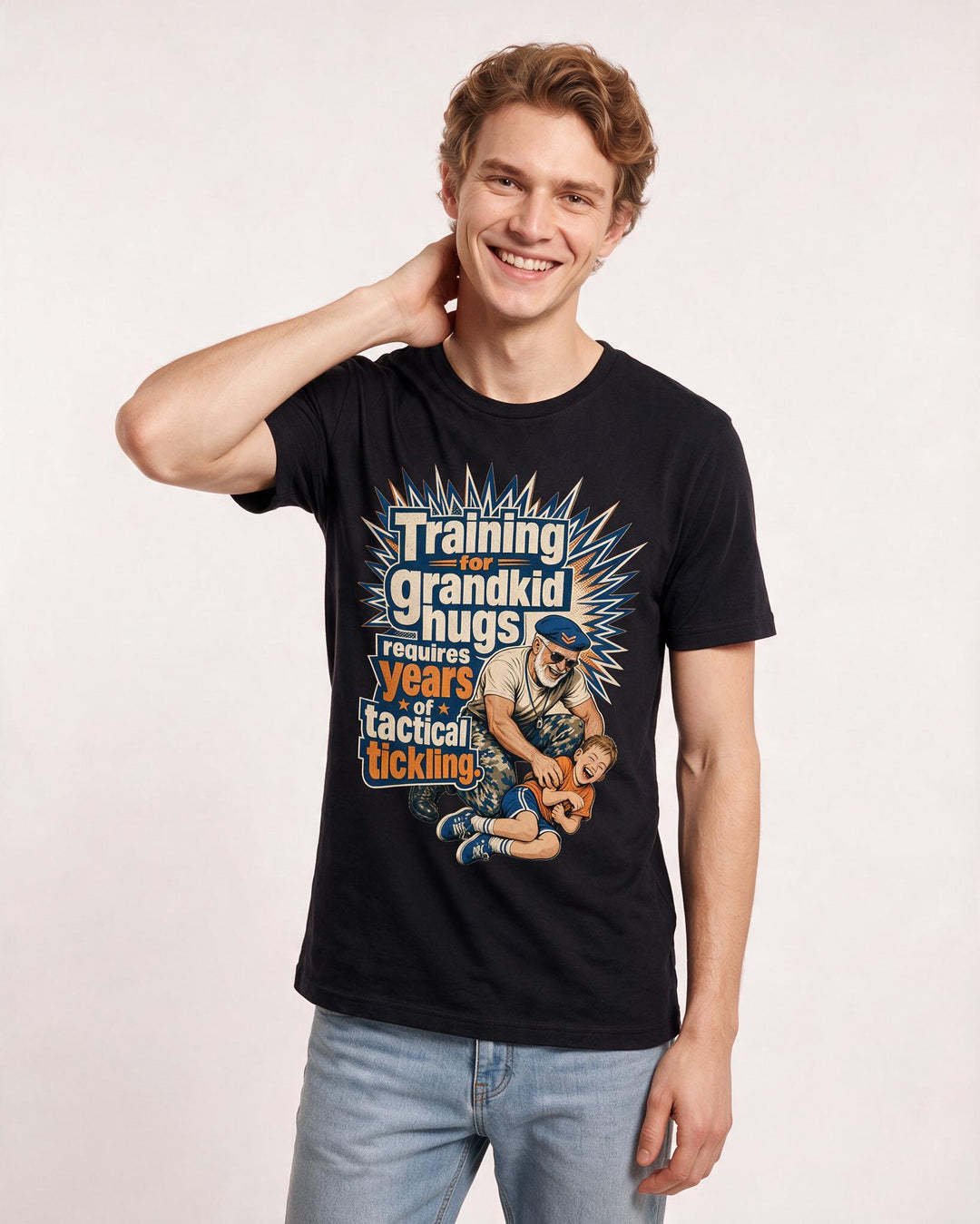 Grandparent Black T-Shirt for Men – Everyday Expression Graphic Tee product image 1
