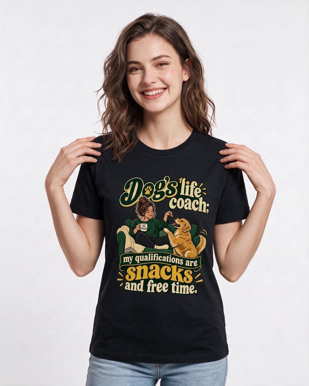 Cat Lover Black T-Shirt for Women – Everyday Expression Graphic Tee product image 1