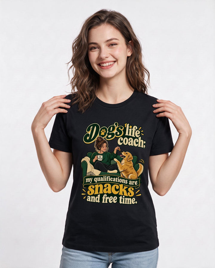 Cat Lover Black T-Shirt for Women – Everyday Expression Graphic Tee product image 1