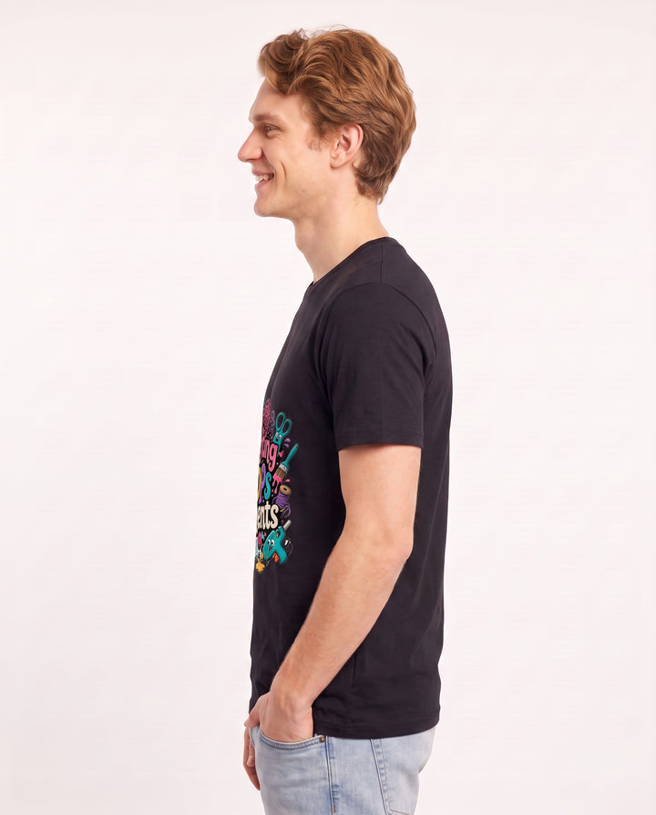 Crafting Oops Moments Men's Black T-Shirt product image 3