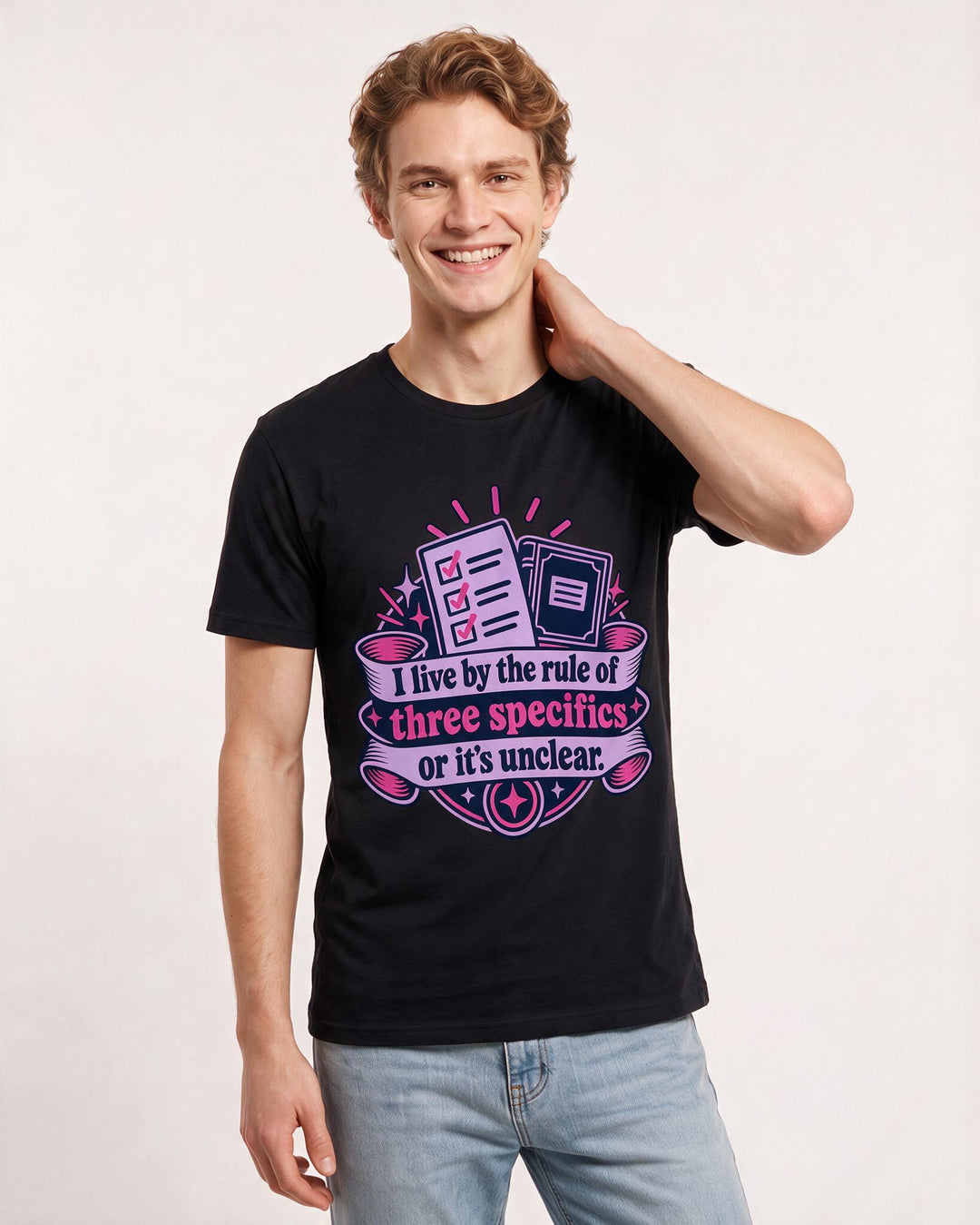 Neurodiversity Black T-Shirt for Men – Everyday Expression Graphic Tee product image 1