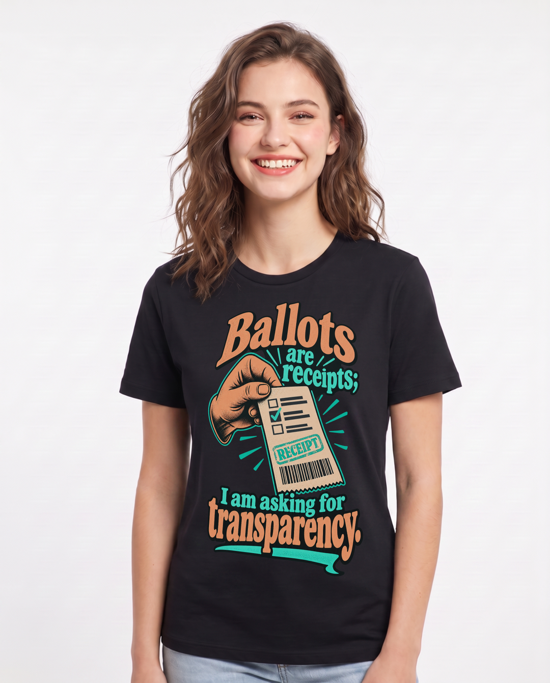 Political Statement Black T-Shirt for Women – Everyday Expression Graphic Tee product image 3