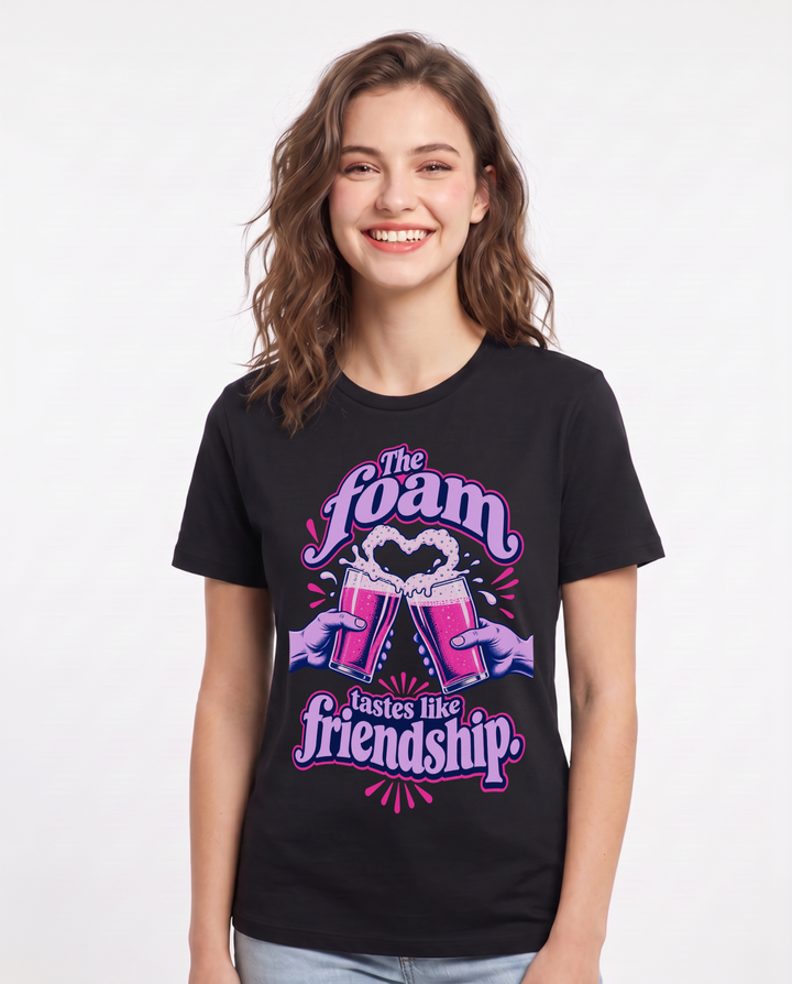 Beer Black T-Shirt for Women – Everyday Expression Graphic Tee product image 3