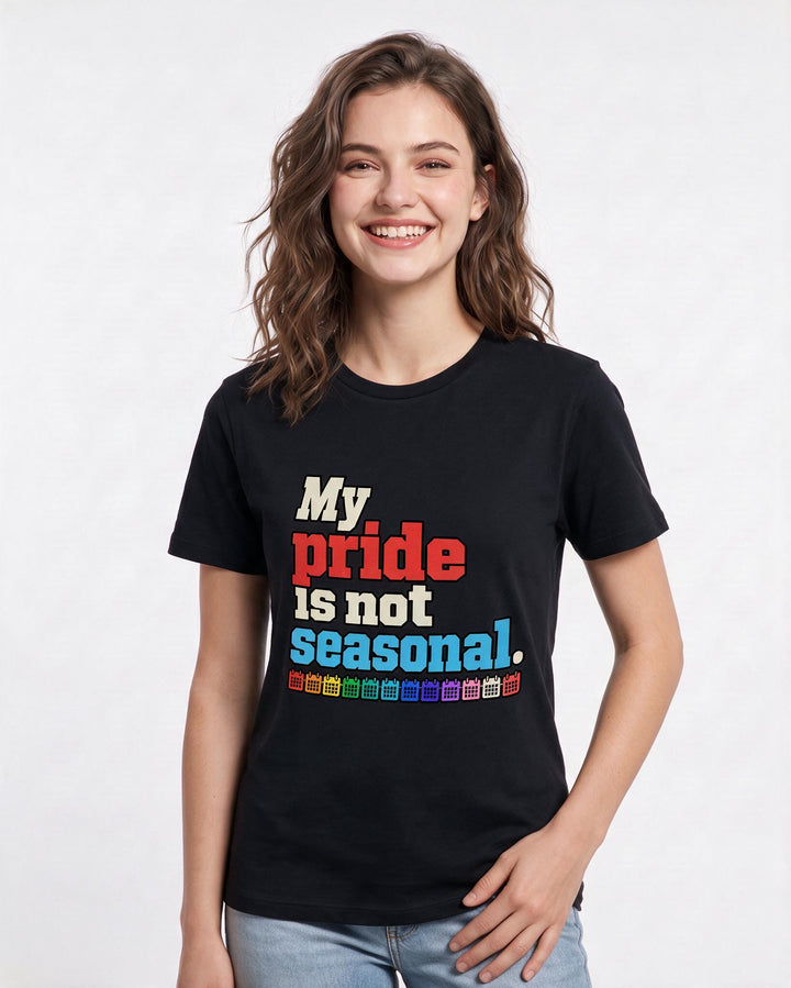 Pride Black T-Shirt for Women – Everyday Expression Graphic Tee product image 1