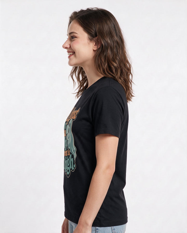 Halloween Black T-Shirt for Women – Halloween Theme Graphic Tee product image 2