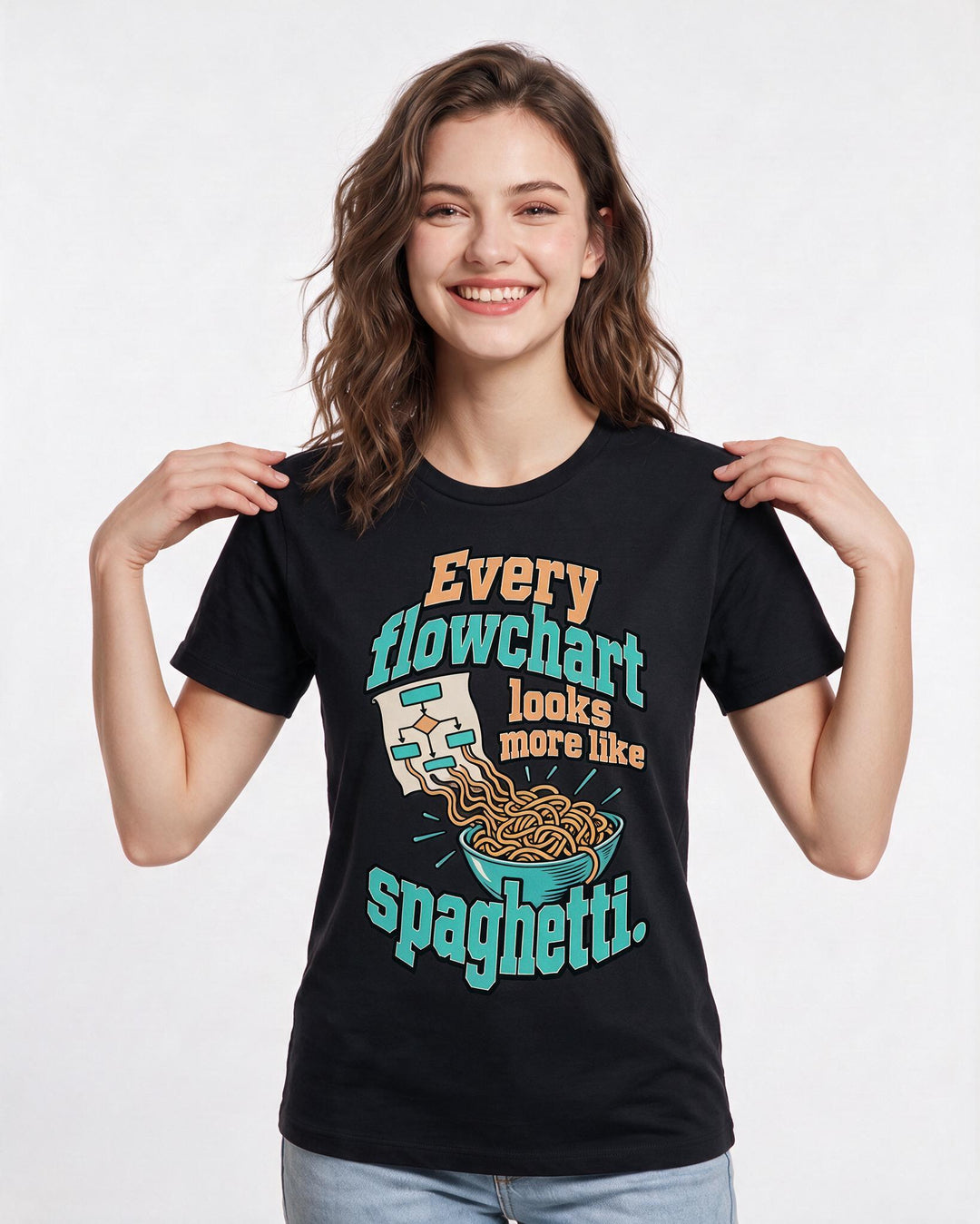 Neurodiversity Black T-Shirt for Women – Everyday Expression Graphic Tee product image 1