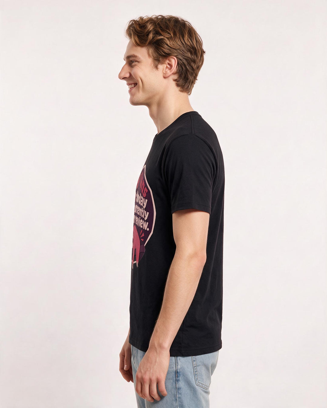 Graphic Men's Black T-Shirt - My plans for the day are currently under product image 2