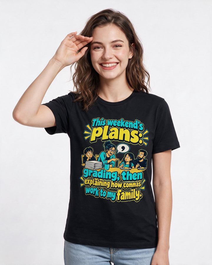 Teacher Black T-Shirt for Women – Everyday Expression Graphic Tee product image 1