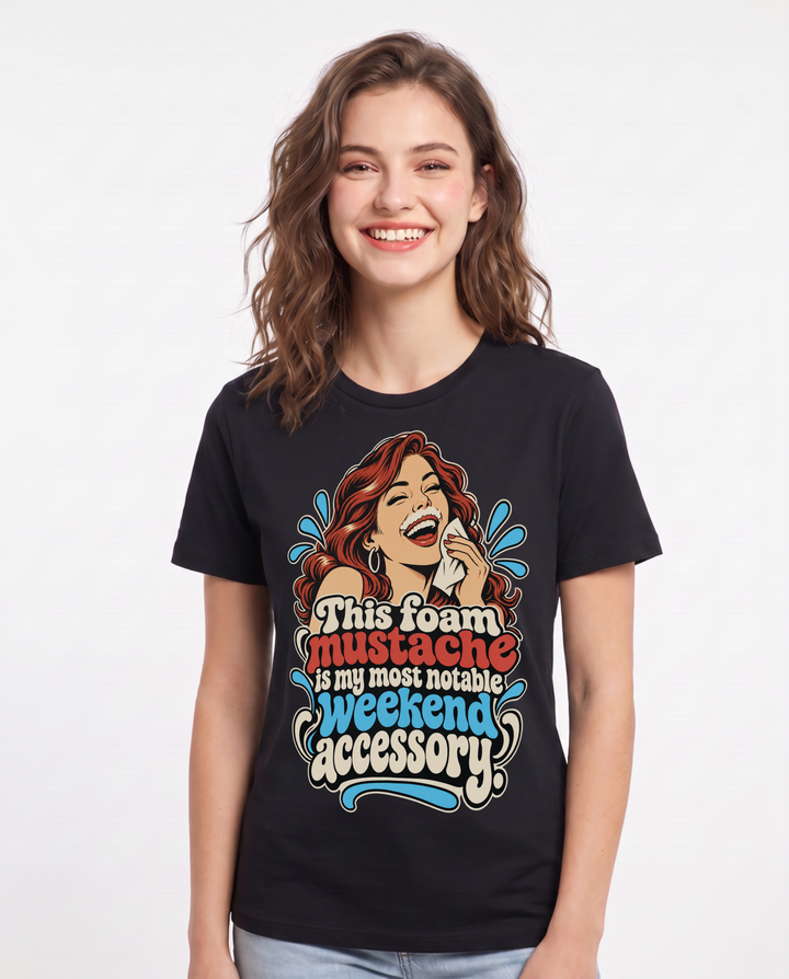 Beer Black T-Shirt for Women – Everyday Expression Graphic Tee product image 3
