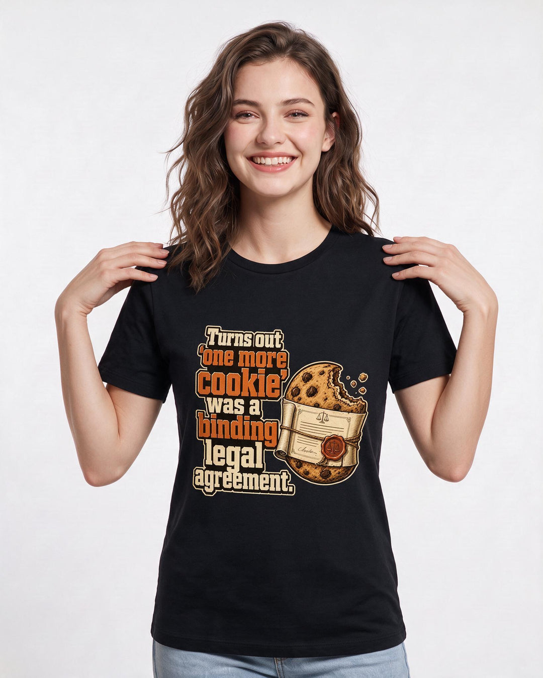 Christmas Black T-Shirt for Women – Holiday Theme Graphic Tee product image 1
