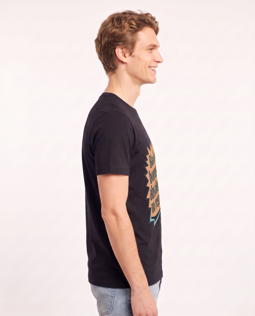 Black outfit, bonus fur, absolutely no regrets. - Men's Black T-Shirt product image 3