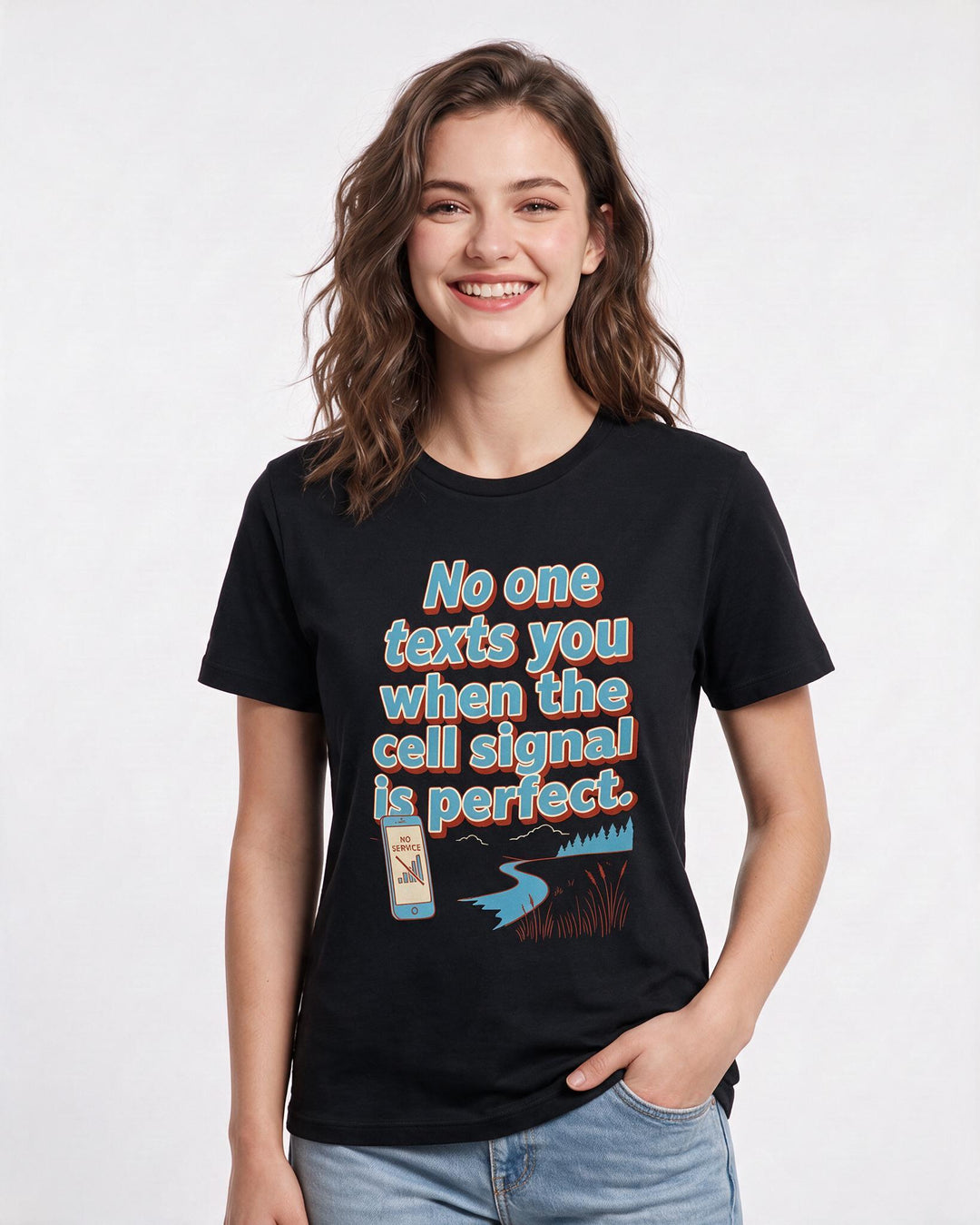 Hunting Black T-Shirt for Women – Everyday Expression Graphic Tee product image 1