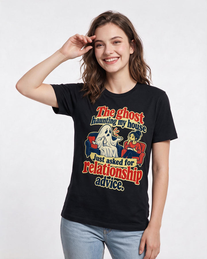 Halloween Black T-Shirt for Women – Halloween Theme Graphic Tee product image 1