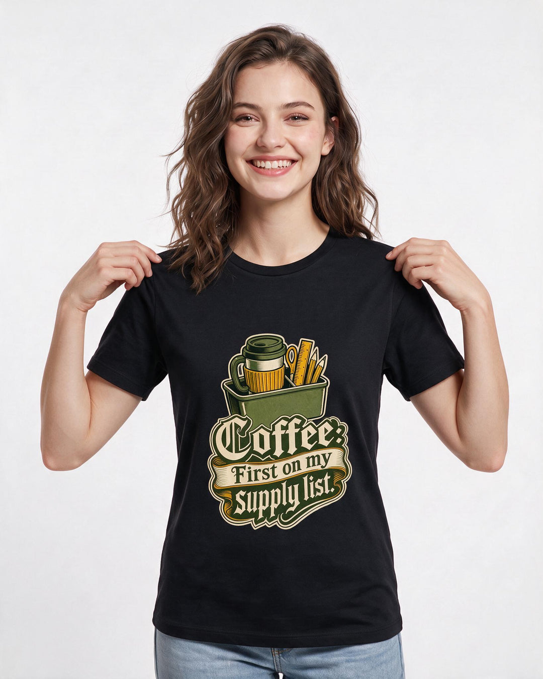 Teacher Black T-Shirt for Women – Everyday Expression Graphic Tee product image 3