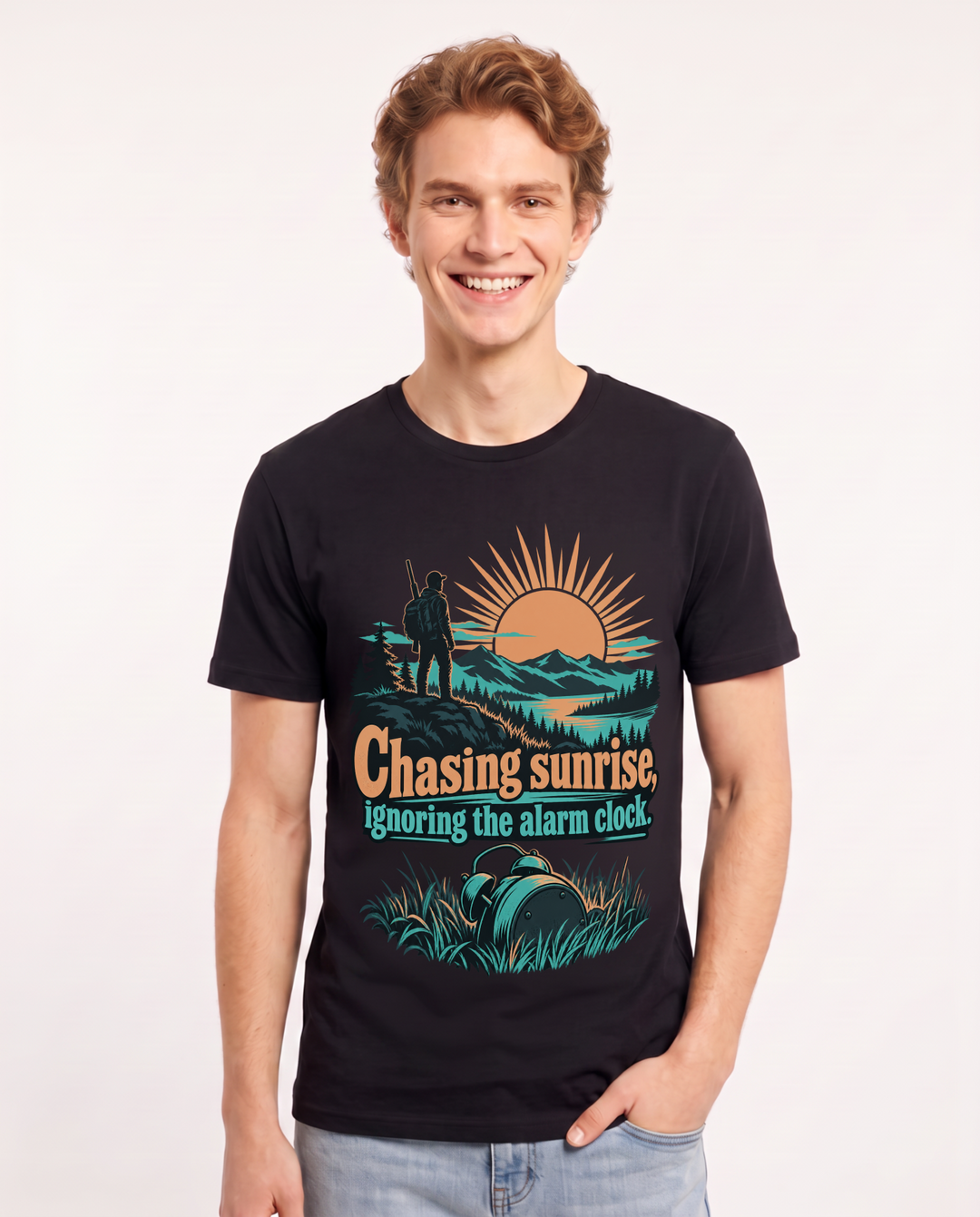 Hunting Black T-Shirt for Men – Everyday Expression Graphic Tee product image 3