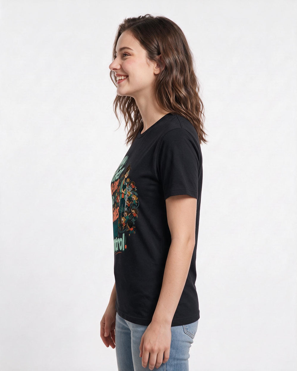 Teacher Black T-Shirt for Women – Everyday Expression Graphic Tee product image 2