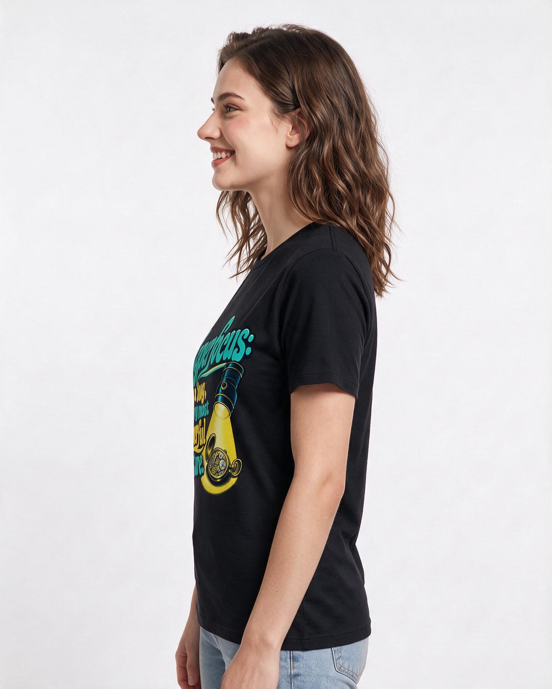 Neurodiversity Black T-Shirt for Women – Everyday Expression Graphic Tee product image 2