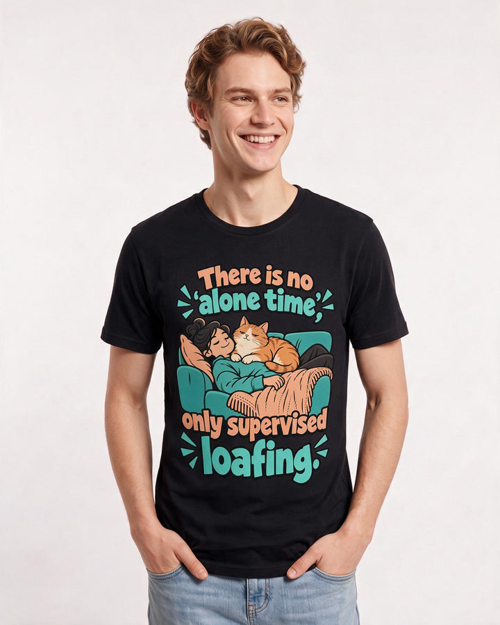 Cat Lover Black T-Shirt for Men – Everyday Expression Graphic Tee product image 1