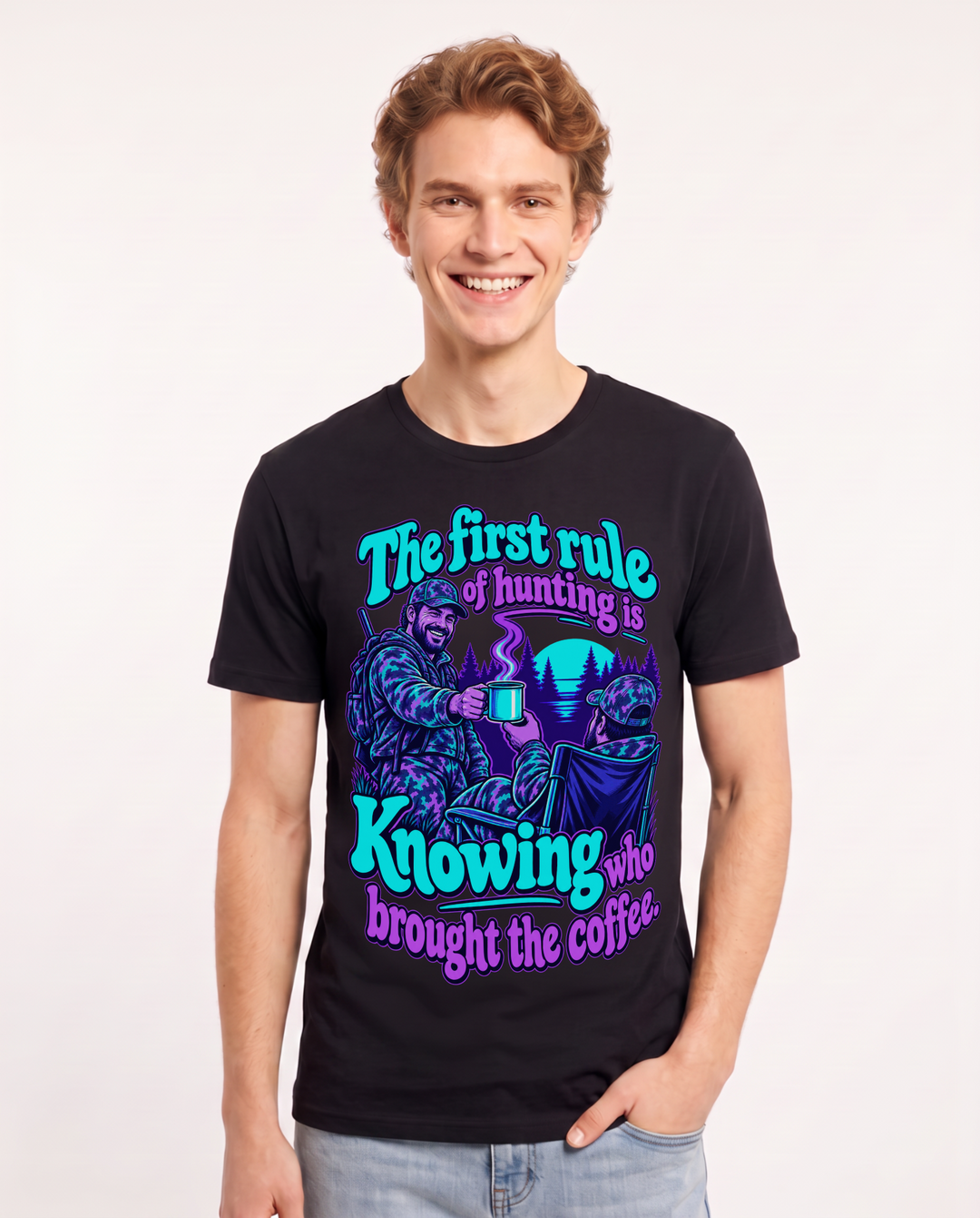 Hunting Black T-Shirt for Men – Everyday Expression Graphic Tee product image 3