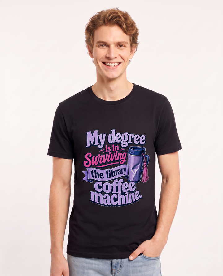 Graduation Black T-Shirt for Men – Everyday Expression Graphic Tee product image 3