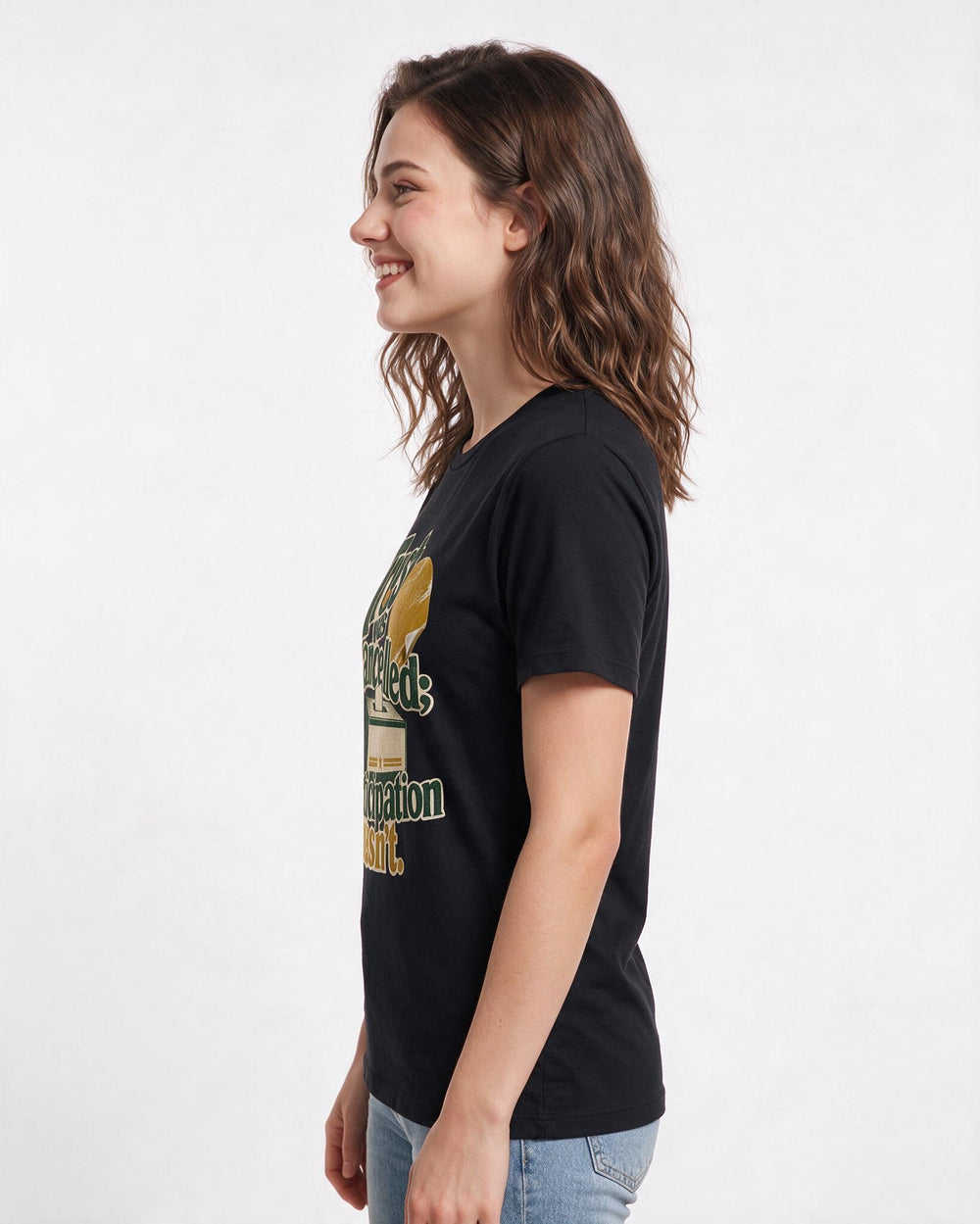 Political Statement Black T-Shirt for Women – Everyday Expression Graphic Tee product image 2