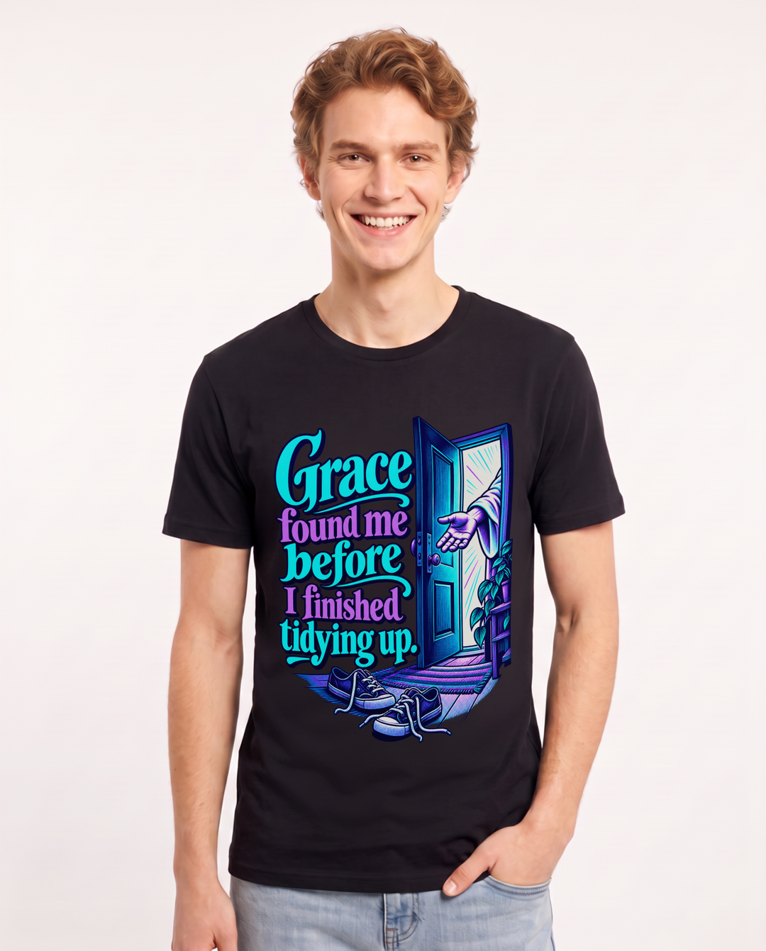 Christian Faith Black T-Shirt for Men – Everyday Expression Graphic Tee product image 3