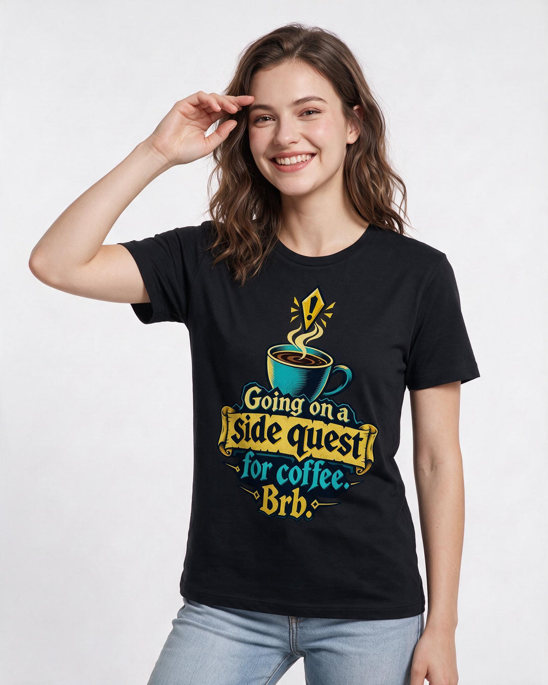 Gaming Black T-Shirt for Women – Game Night Graphic Tee product image 1