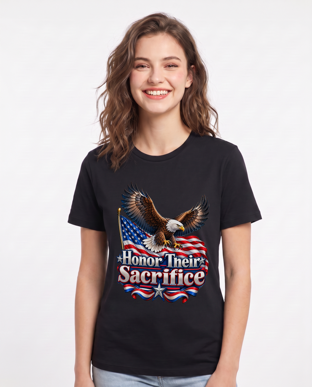 Honor Their Sacrifice Women's Black T-Shirt product image 2