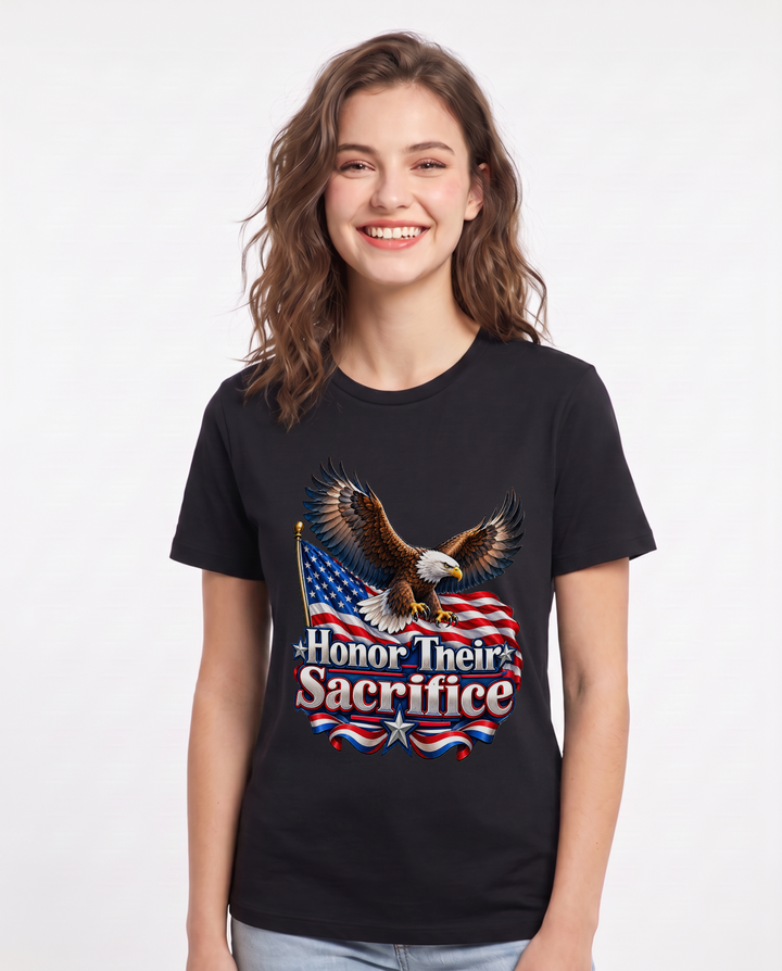 Honor Their Sacrifice Women's Black T-Shirt product image 2