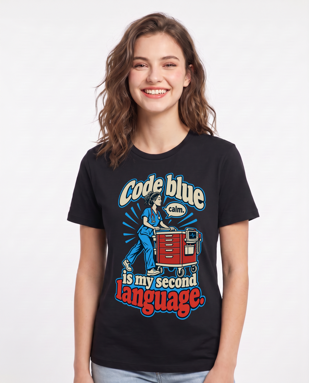 Nurse Black T-Shirt for Women – Nursing Life Graphic Tee product image 3