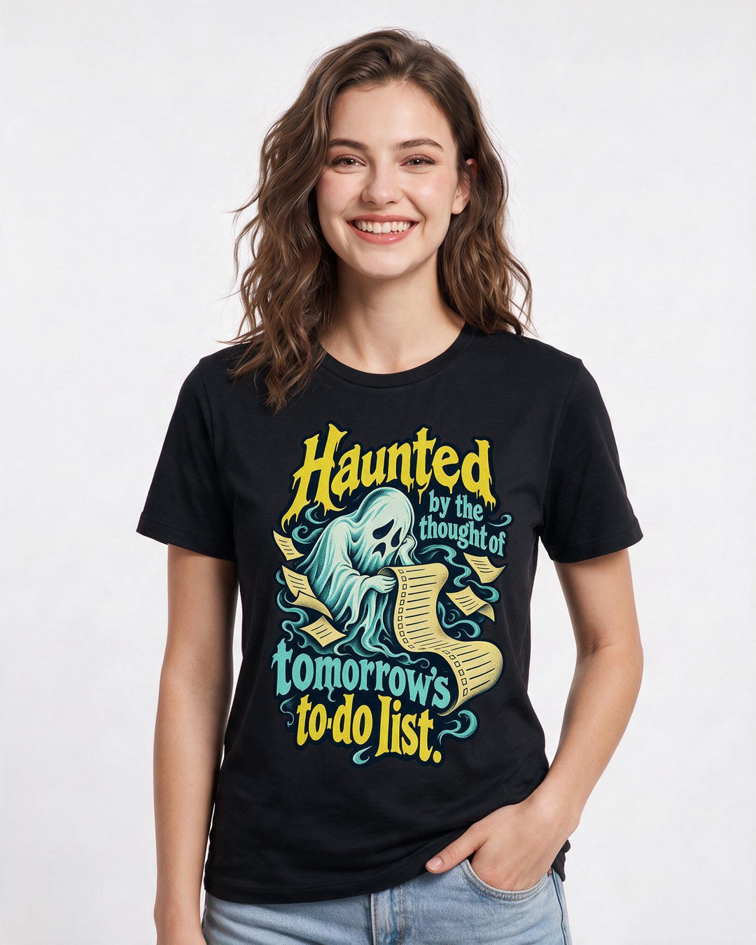 Halloween Black T-Shirt for Women – Halloween Theme Graphic Tee product image 1