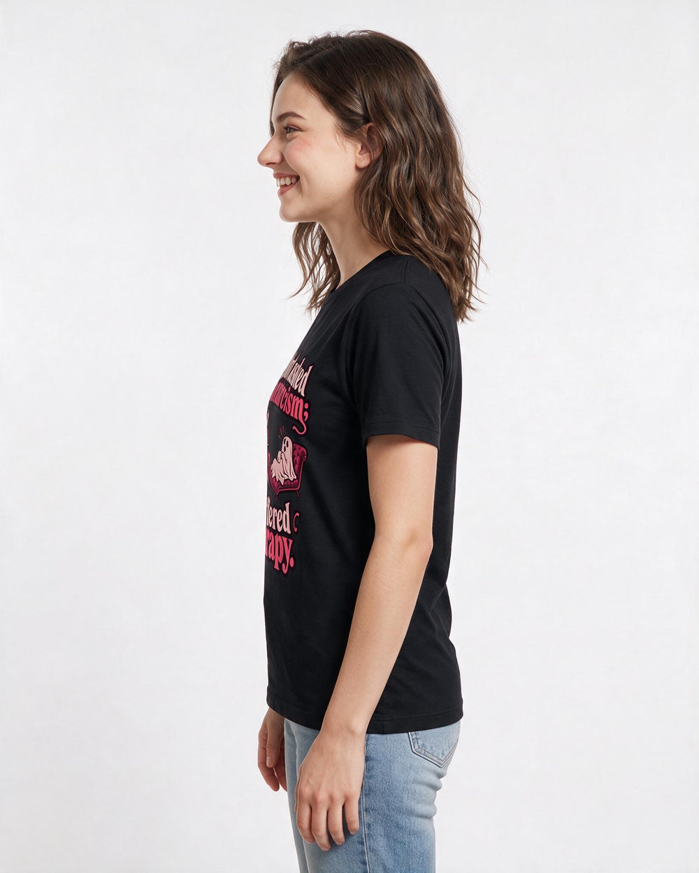 Halloween Black T-Shirt for Women – Halloween Theme Graphic Tee product image 2