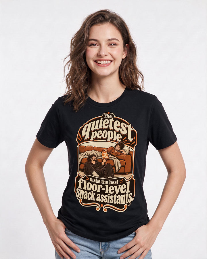 Couples Black T-Shirt for Women – Everyday Expression Graphic Tee product image 1