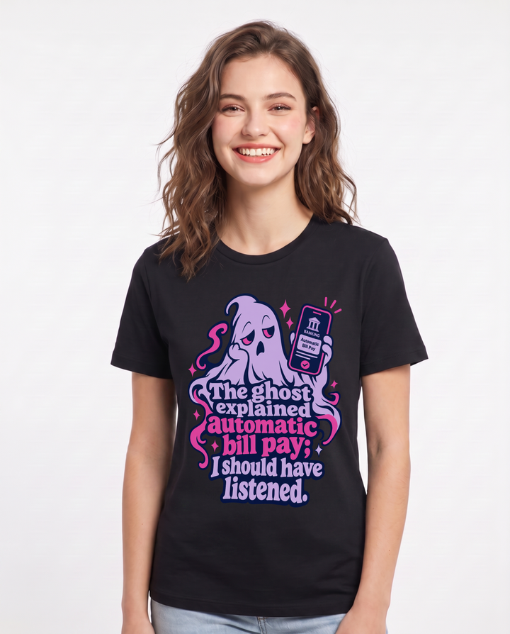 Halloween Black T-Shirt for Women – Halloween Theme Graphic Tee product image 3