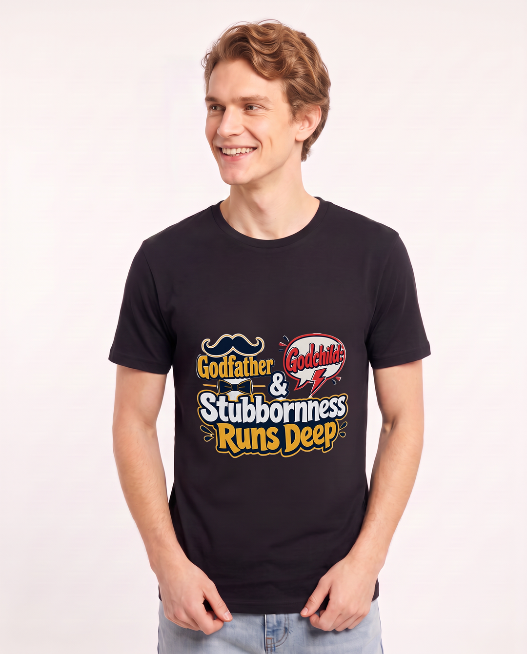 Godfather & Godchild: Stubbornness Runs Deep Men's Black T-Shirt product image 1