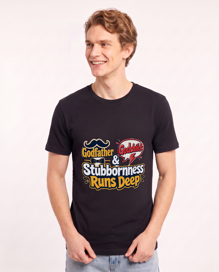 Godfather & Godchild: Stubbornness Runs Deep Men's Black T-Shirt product image 1